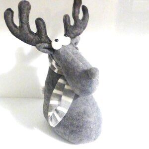 14" Plush RAINDEER BENDABLE ANTLERS Felt Rain Deer Christmas Decoration Ornament